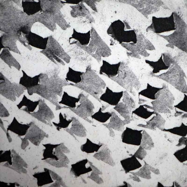 Ilse Gabbert,Struktur III, Intaglio-Radierung auf Btten-Papier, 10 x 10 cm